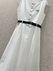 PRADA LONG DRESS WITH ELASTIC WAISTBAND 275252