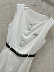 PRADA LONG DRESS WITH ELASTIC WAISTBAND 275252