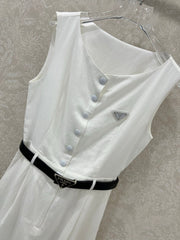 PRADA LONG DRESS WITH ELASTIC WAISTBAND 275252