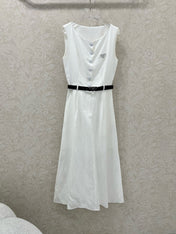 PRADA LONG DRESS WITH ELASTIC WAISTBAND 275252