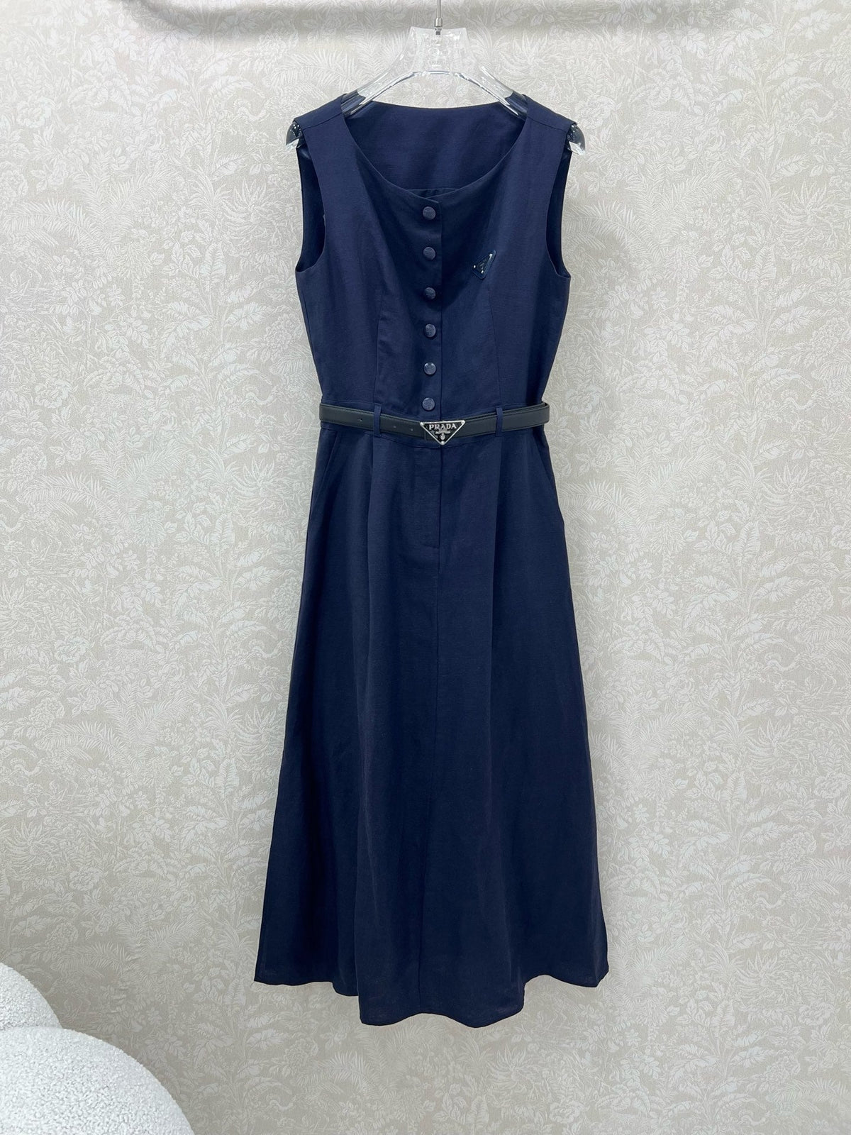 PRADA LONG DRESS WITH ELASTIC WAISTBAND 275254