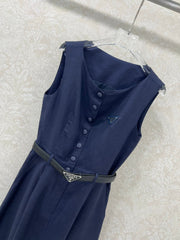 PRADA LONG DRESS WITH ELASTIC WAISTBAND 275254