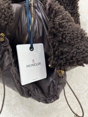 MONCLER 25S SHAGGY VEST IN BROWN 103