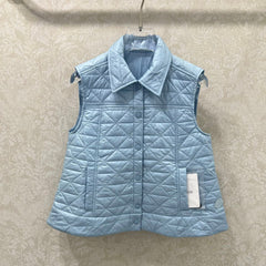 MONCLER 25S DOWN VEST IN BLUE 098