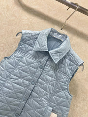 MONCLER 25S DOWN VEST IN BLUE 098