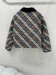BURBERRY 25S COTTON PLAID JACKET 129