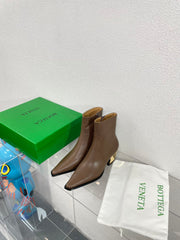 TEX ANKLE BOOT IN MEDIUM BROWN CALFSKIN