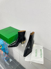 TEX ANKLE BOOT IN BLACK PATENT CALFSKIN