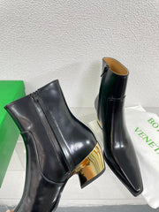 TEX ANKLE BOOT IN BLACK PATENT CALFSKIN