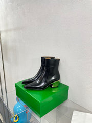 TEX ANKLE BOOT IN BLACK PATENT CALFSKIN