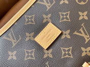 SAUMUR BB 28 IN BROWN MONOGRAM CANVAS AND LEATHER TRIM GOLD HARDWARE