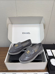 MOCCASIN 2.5 CM IN MOUSE GRAY PREMIUM LAMBSKIN