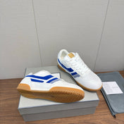 TOM FORD 26S JACKSON SNEAKERS IN WHITE AND BLUE SUEDE