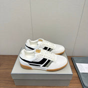 TOM FORD 26S JACKSON SNEAKERS IN WHITE AND BLACK SUEDE