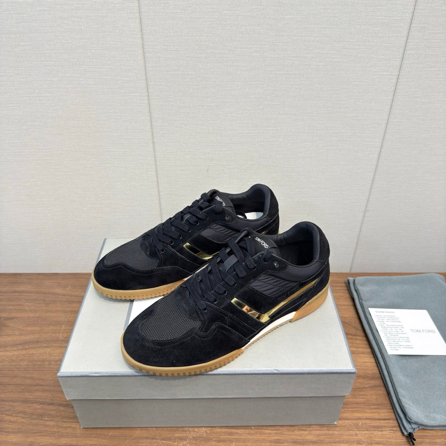 TOM FORD 26S JACKSON SNEAKERS IN BLACK SUEDE