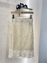 MONCLER LACE SHORT-SLEEVE DRESS SET 276662