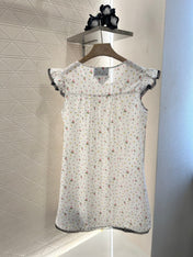 PRADA COTTON DRESS WITH LACE MIXED SLEEVES