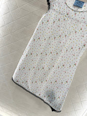 PRADA COTTON DRESS WITH LACE MIXED SLEEVES