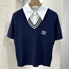 MIU 25S TWO PIECE KNIT JACKET 265536