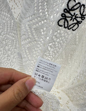 LOEWE HOLLOW KNITTED CARDIGAN DRESS SET 276594