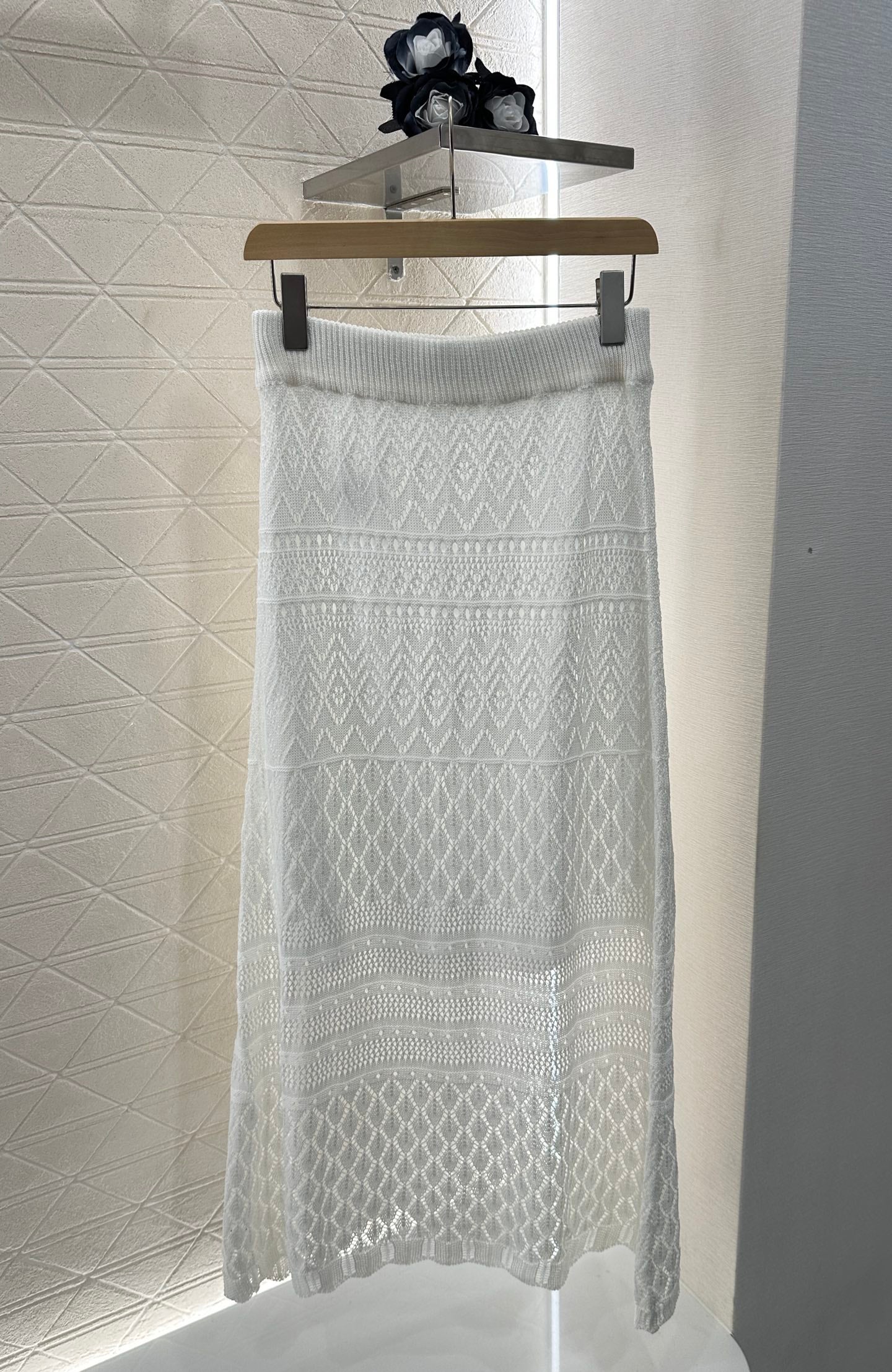 LOEWE HOLLOW KNITTED CARDIGAN DRESS SET 276594