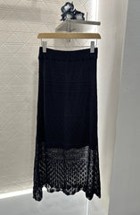 LOEWE HOLLOW KNITTED CARDIGAN DRESS SET 276591