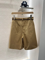 MIUMIU HIGH-WAISTED PLAID BERMUDA SHORTS 276620