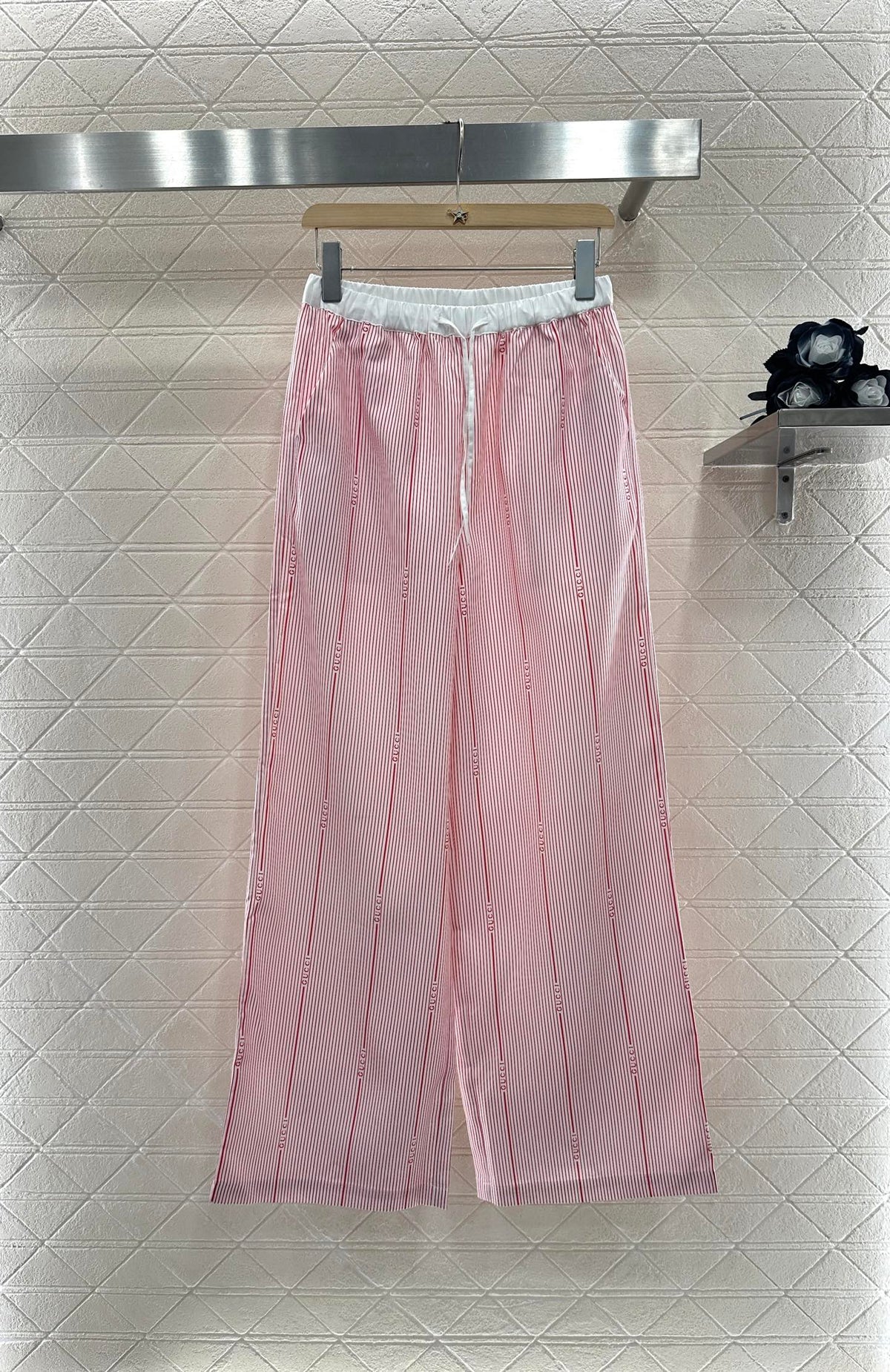 GUCCI STRIPED WIDE-LEG PANTS 276518