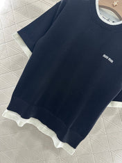 MIUMIU SHORT-SLEEVE KNIT TOP 276589