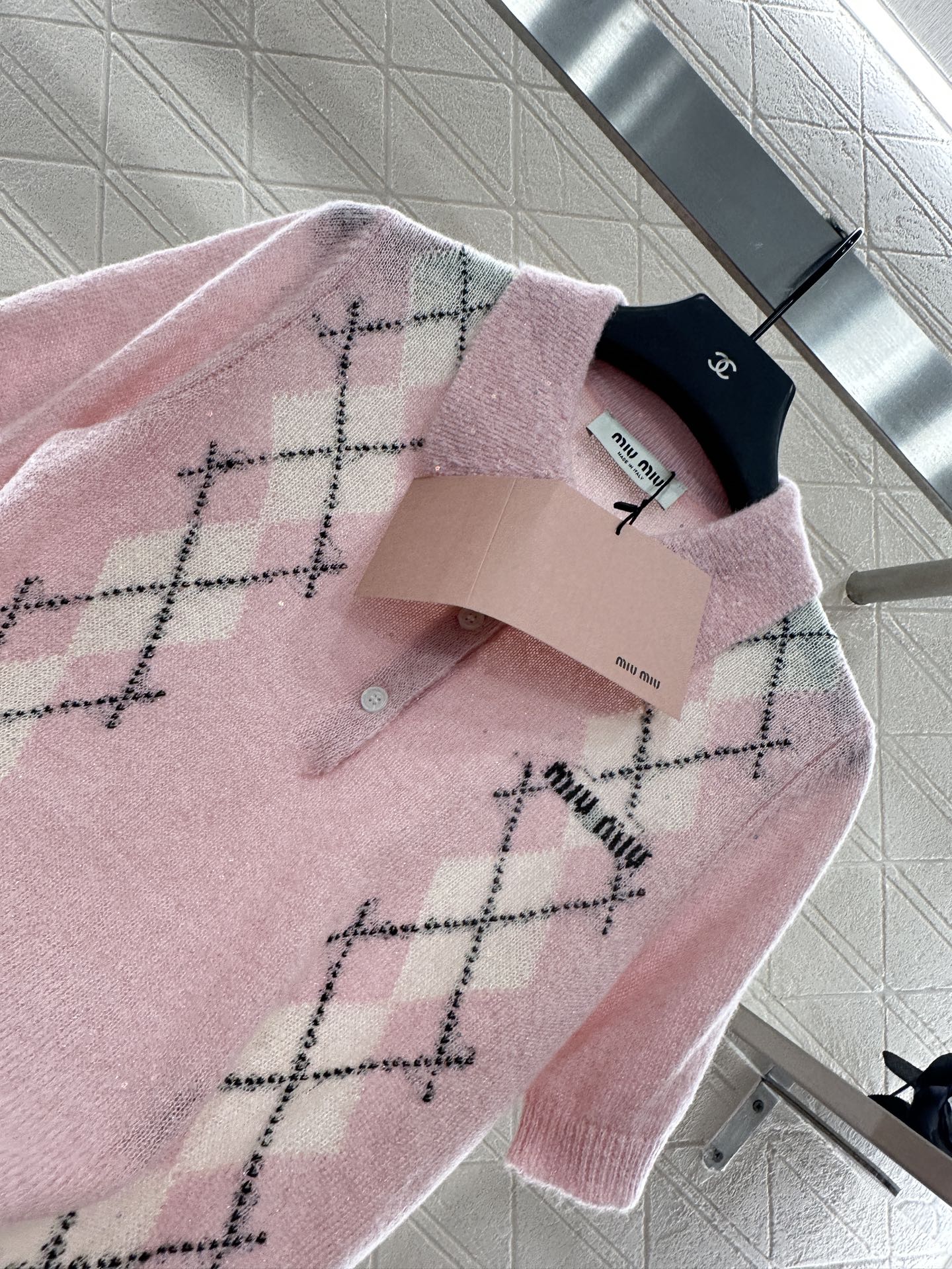 MIUMIU SHORT-SLEEVE KNIT TOP STYLE 24