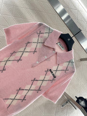 MIUMIU SHORT-SLEEVE KNIT TOP STYLE 24