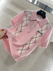 MIUMIU SHORT-SLEEVE KNIT TOP STYLE 24