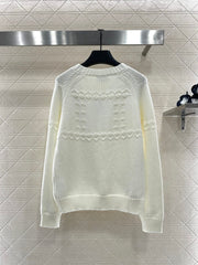 CHANEL 25S EMBROIDERED CROCHET SWEATER 349