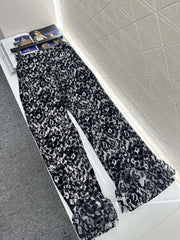 CHANEL 25S LACE FLARED PANTS 402