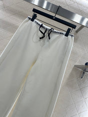 CHANEL 25S WIDE-LEG FLEECE-LINED PANTS 404