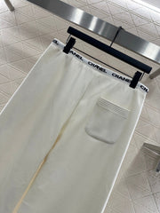CHANEL 25S WIDE-LEG FLEECE-LINED PANTS 404