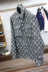 LV SHIRT JACKET IN BLACK MONOGRAM WASHED DENIM 238941