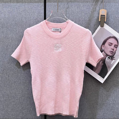 LOEWE SHORT-SLEEVE KNIT TOP STYLE 124