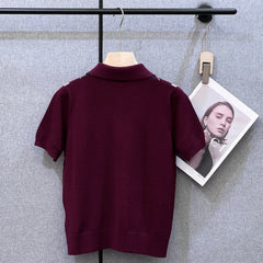 MIUMIU KNIT POLO SHIRT STYLE 395