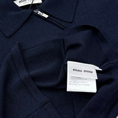 MIUMIU KNITTED POLO SHIRT STYLE 275