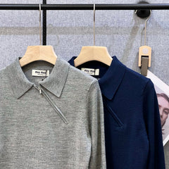 MIUMIU KNITTED POLO SHIRT STYLE 274