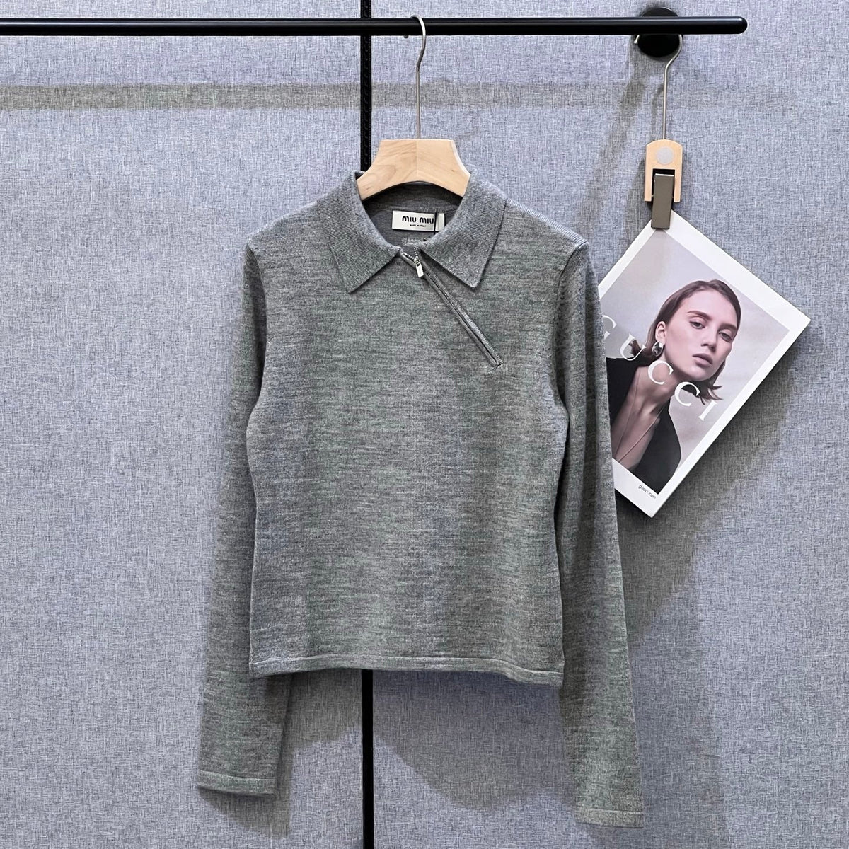 MIUMIU KNITTED POLO SHIRT STYLE 274