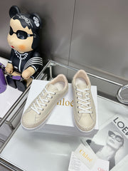 TELMA LACE-UP SNEAKER IN CREAM BEIGE LAMBSKIN AND RAFFIA