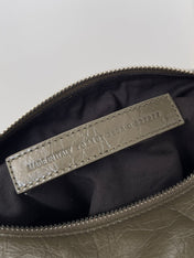 SUPERBUSY SLING BAG 35 IN KHAKI GREEN LAMBSKIN