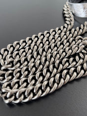 CRUSH SMALL TOTE BAG 26 IN SILVER QUILTED CALFSKIN SILVER HARDWARE