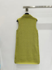 GUCCI SLEEVELESS KNIT POLO DRESS IN BUTTER YELLOW 267480