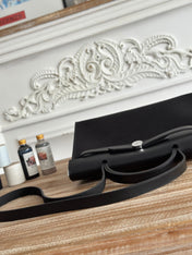 ZIP CABINE 31 BAG IN BLACK CANVAS AND CALFSKIN