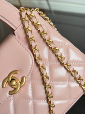 KELLY SHOPPING BAG 19 IN LIGHT PINK CALFSKIN GOLD HARDWARE