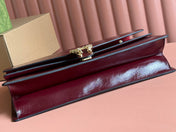 DIONYSUS LAGRE SHOULDER BAG 42 IN ROSSO ANCORA RED GG GLOSSY LAMBSKIN