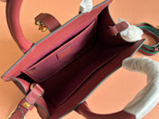 SMALL JACKIE TOTE 24 IN BURGUNDY LAMBSKIN